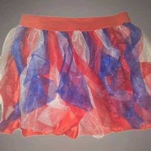 SEASONS USA TUTU Skirt Red White Blue.  Girls 12/14 Patriotic Cosplay